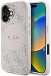 Guess 4G Circle Classic Logo MagSafe iPhone 16 Dėklas - Rožinė
