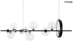 15W LED + 10xG9 pakabinamas &scaron;viestuvas ALURE LINE 120, juodas, 3000K, lemputės parduodamos atskirai