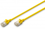 Digitus CAT 6A Ea klasės, F/FTP, susuktas jungiamasis kabelis, Cu, LSZH, AWG 32/7, ilgis: 5 m, geltonas
