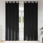 Užtemdymo užuolaidos 2 pcs Juoda 140 x 225 cm Aksomas