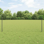 Tvora su stulpais Pilka 0,8 x 100 m Plienas ir PVC
