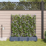 Sodo vazonas 3 pcs Pilka 120 x 40 x 126 cm Plastmasė