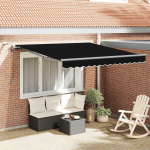 Skėtis Audinys su Juoda 300 x 250 cm Poliesteris