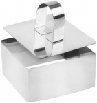 Plieninis formos žiedinis stūmoklio lankas indams formuoti te&scaron;los kvadratą 8x8x4 cm