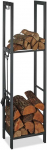 Relaxdays Bonideco Stovas malkoms 150x40x30cm., tamsiai pilkos spalvos