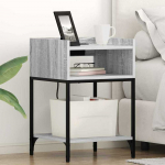 &Scaron;alia lovos spintelė 2 pcs Pilkas Sonoma 40 x 40 x 61 cm