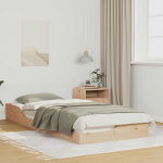Lova Lovos rėmas Ruda 80 x 220 cm Kietos pu&scaron;ies mediena