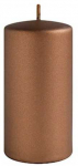 Mondex OPAL MET MAT didelė parafino cilindrinė žvakė 7x17,5 cm ruda