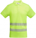 Roly Techniniai gerai matomi trumpomis rankovėmis polo mar&scaron;kinėliai ATRIO Fluoro geltona