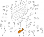 VAG AUDI A5 8F Kabriolet Priekinis Kairysis Durų Porankis LHD 8T1867173EJ3 NAUJAS ORIGINALUS
