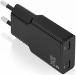 Sieninis įkroviklis Aisens ASCH-30W2P049-BK Juoda 30 W