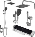 Du&scaron;o sistema su termostatu REA Rob, Brushed Nickel Inox