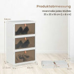 Bonideco Select Batų spintelė 40x27,5x64cm., baltos/rudos spalvos