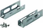Goobay 2,5 colio kietojo disko tvirtinimo rėmas iki 3,5 colio &ndash; 2 dalių, universalus, HDD tvirtinimo laikiklis, sidabrinis, 2,5 colio, 103 mm, 115 mm