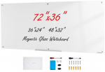 Magnetinė stiklinė lenta ofisui, mokyklai, namams, 91.5x182.9 cm, ra&scaron;omoji lenta, magnetinė lenta, sauso trinimo lenta, stiklo ra&scaron;ymo lenta