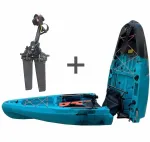 Vienvietė modulinė žvejybinė baidarė AMBER KORA 10.8, Flap pedal, 330 x 88 x 31 cm, Juodas Teal, HDPE (Nemokamas pristatymas)