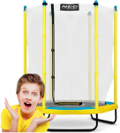 Vaiki&scaron;kas sodo trampolinas 140 cm, su apsauginiu tinklu, lauko trampolinas vaikams, mažas trampolinas, &scaron;okinėjimo trampolinas