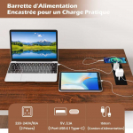 Promotions Ra&scaron;omasis stalas, L formos stalas su dokumentų spinta ir elektros lizdu, 138x cm, ruda