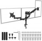 Laikiklis Maclean 3 monitorius mount, gas spring, 17"-27", 2-8kg, juodas, MC-137
