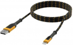 DeWalt USB-A/Lightning laidas 1,8 m, sustiprintas Kevlaru