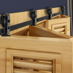 Sulankstomas stumdomų durų bėgelių rinkinys, 76 cm tvirtinimas i&scaron; vir&scaron;aus, sunkių spintos durų bėgelis, erdvę taupantis sulankstomų durų rinkinys