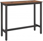 Songmics Baro stalas, 120x40x100 cm, rudas ir juodas