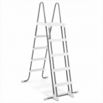 Intex Baseino kopėčios 132 cm, metalinio rėmo baseino laipteliai, 5 laiptelių baseino kopėčios, sodo baseino priedai