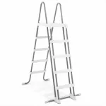 Intex Baseino kopėčios 132 cm, metalinio rėmo baseino laipteliai, 5 laiptelių baseino kopėčios, sodo baseino priedai