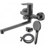 Jaucējkrāns vannas AB BAZEL GS, ar du&scaron;as kompl., pelēks