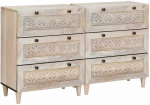 Kabalas 2 pcs Balta 60 x 33 x 75 cm mango medienos masyvas