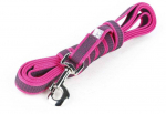 Julius K9 Color & Gray Supergrip pavadėlis su rankena &ndash; Rožinis, neslystantis, 300cm x 20mm, patvarus dresavimo pavadėlis