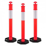 Vevor 3 vnt. kelio stulpeliai su at&scaron;vaitais, 1140 mm