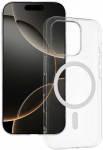 Tel Protect Transparent Slim Magsafe dėklas skirtas Apple iPhone 15 Pro baltos spalvos