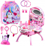 Grožio rinkinys lagamine 2in1 "Vienaragis", rožinis