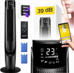 Ne&scaron;iojamas oro au&scaron;intuvas koloninis ventiliatorius, tylus &bdquo;6 viename&ldquo; oro grynintuvas su aromaterapija, valdomas &bdquo;Wi-Fi&ldquo;, 39 dB triuk&scaron;mas, ne&scaron;iojamas garavimo au&scaron;intuvas, koloninis ventiliatorius su jonizatoriumi, drėkintuvas ventiliatorius, oro vėsi ...