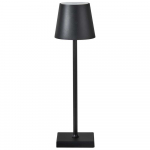 Beliani Bezprzewodowa lampa stołowa LED BACEIRO Ze ściemniaczem Metal Juodas