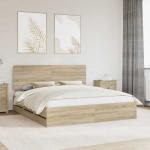 Lova Lovos rėmas Sonoma ąžuolas 200 x 200 cm Inžinerinė mediena