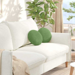 Sėdynių pagalvėlės 2 pcs &Scaron;viesiai žalia &Oslash;30 x 13 cm Aksomas