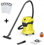 Dulkių siurblys Karcher WD 3 + MicroFleece mai&scaron;eliai 5vnt