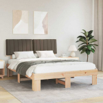 Lova Lovo rėmas su apmu&scaron;tu galvūgaliu Taupe 150 x 200 cm