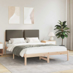 Lova Lovo rėmas su apmu&scaron;tu galvūgaliu Taupe 150 x 200 cm