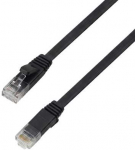 Spacetronik RJ45 CAT 6a U/UTP AWG32 plok&scaron;čias juodas kabelis 15 m