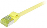 Synergy21 Patchkabel RJ45, CAT6A 500Mhz, 1,0m, gelb, S-STP(S/FTP), slimline rund d=4,5mm, TPE/LSZH(Superflex), AWG28, mit CAT7 Rohkabel,