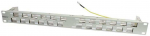 Synergy21 Keystone, Modultr&auml;ger, 19Patchpanel f&uuml;r 24xTP-Modul, 1HE(t 96mm) 45Grad Schr&auml;gauslass, Lichtgrau