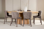Venture Design Valgomojo komplektas Stj&auml;rn&ouml; stalas ir Astoria kėdės 200x90 cm rudos spalvos
