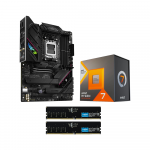 ASUS ROG STRIX B650E-F GAMING WIFI Upgrade Kit bestehend aus Mainboard + AMD Ryzen 7800X3D + 32 GB DDR5 RAM Crucial