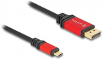 DELOCK ?USB Type-C zu DisplayPort Kabelis DP Alt Mode 8K 30 Hz mit HDR Funktion 1m raudona