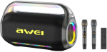 Garsiakalbis belaidis AWEI KT20 400W Bluetooth 5.3 ne&scaron;iojama su zestawem karaoke juoda