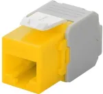 Goobay Keystone modulis RJ45 CAT 6A, UTP, plok&scaron;čias, geltonas, RJ-45, LSA, moteri&scaron;kas, 22/26