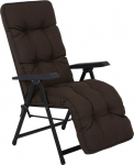 Lena Plus Juodas Edition H047-04PB PATIO sodo fotelis su atrama kojoms